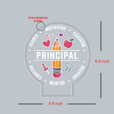 Principal table lamp with multicolored Light Principal Appreciation gift Principal Office Decor Light School Principal Gift